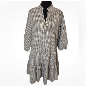 Petal & Pup Gingham Long Sleeve Dress